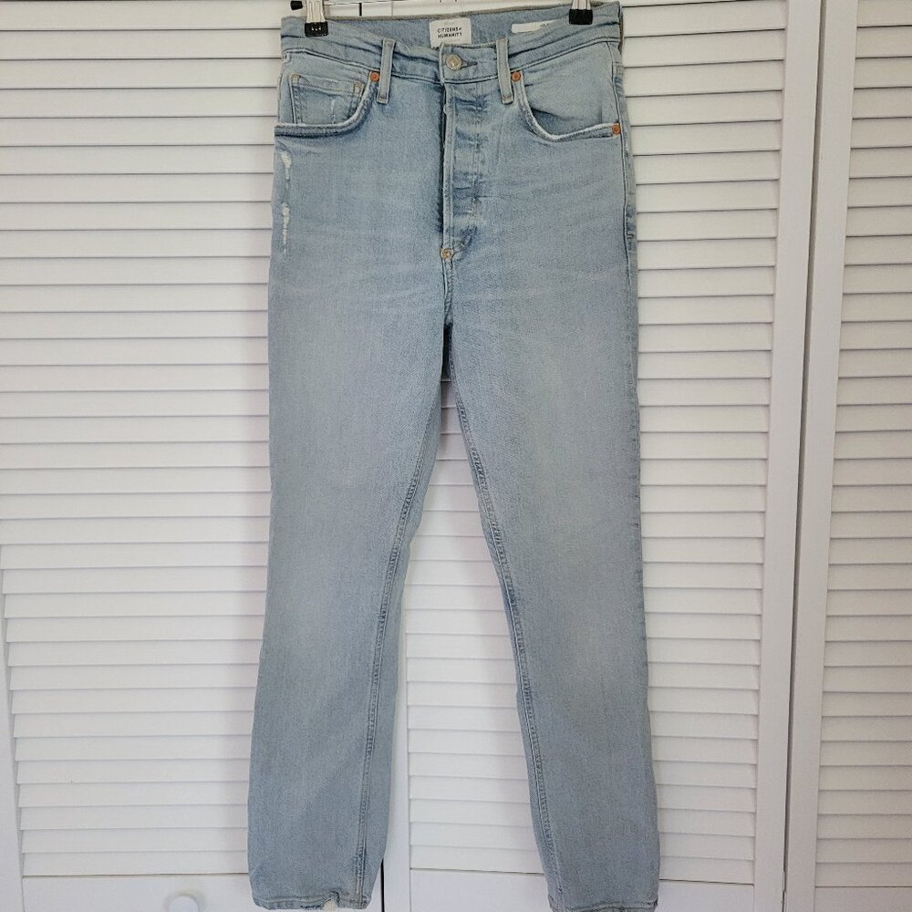 COH Jolene High Rise Straight Button Up Jean in Ace, Light Wash